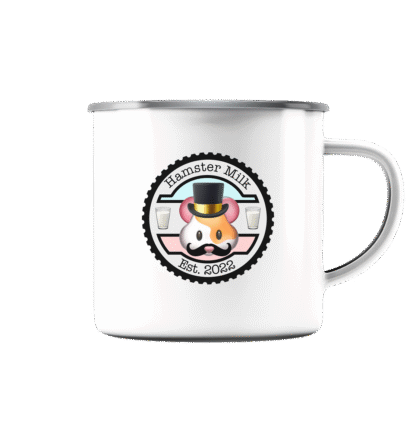 Hamster Milk Supporter Collection - Emaille Tasse (Silber)